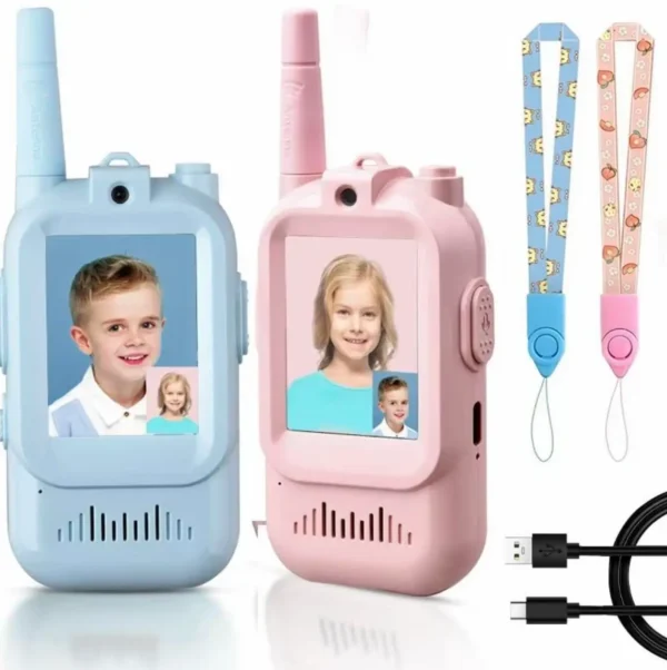 Pink and Blue Children's Video Walkie-Talkie Set
