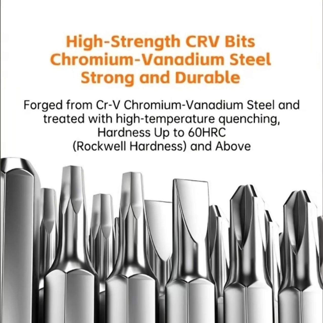 CNC-machined precision tips ensure tight screw engagement