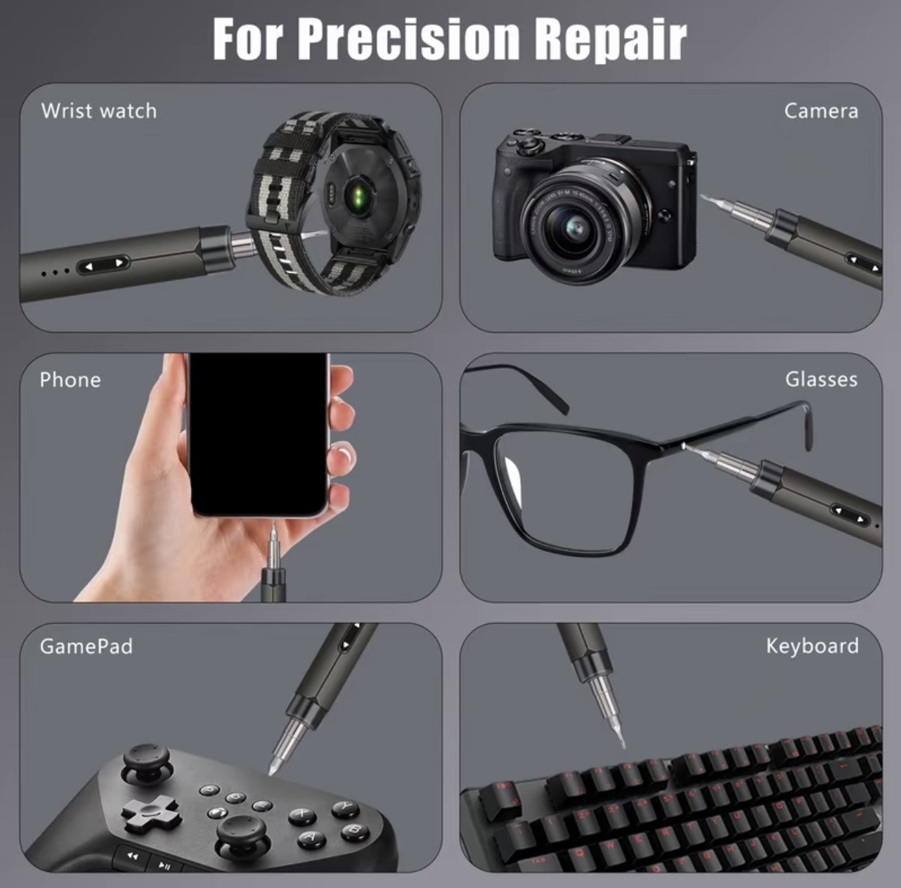 Designed for precision electronics repair, ideal for smartphones, laptops, and cameras