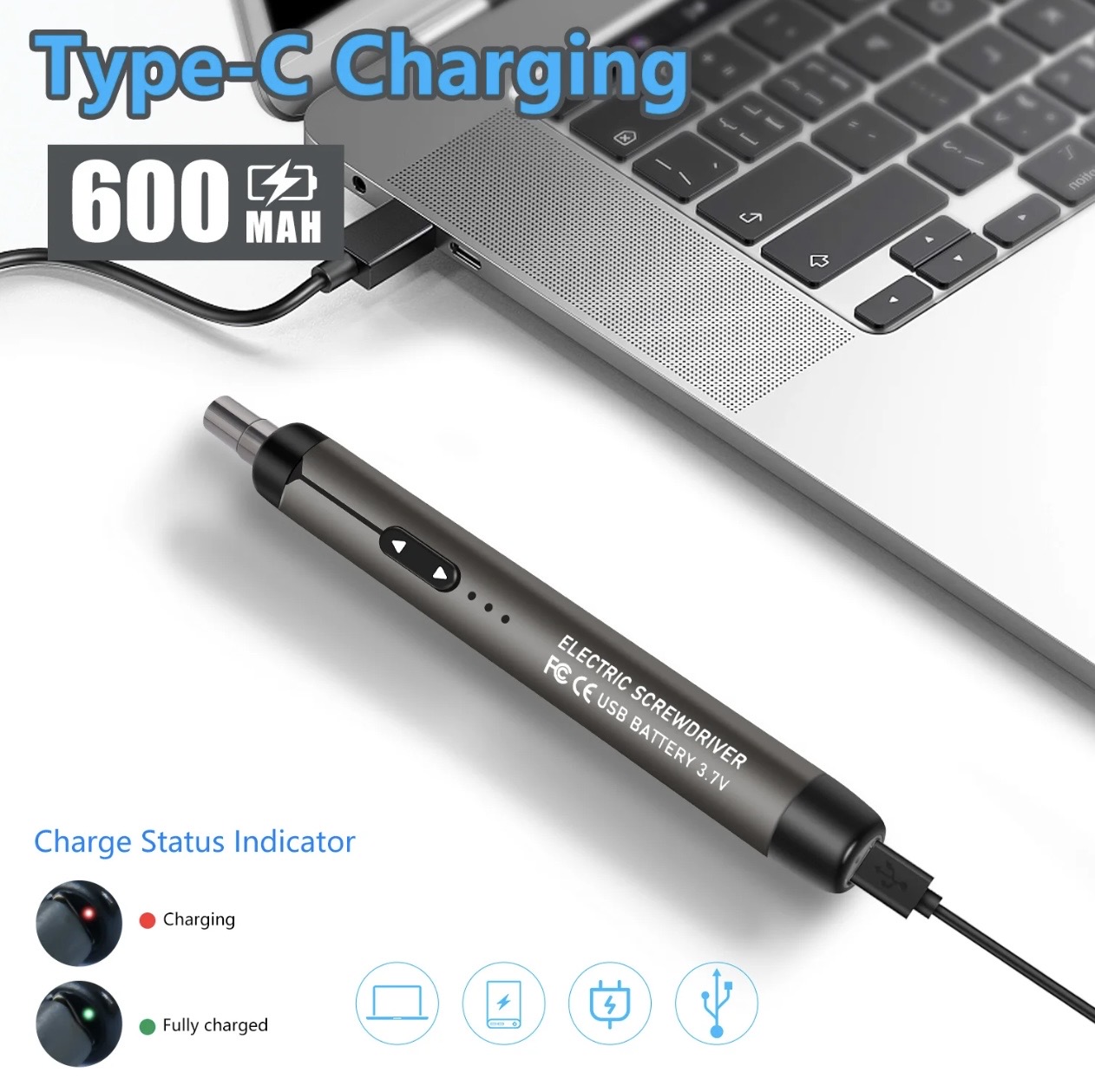High-capacity battery long-range electric screwdriver set