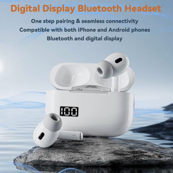 Upgraded battery-level display in-ear Bluetooth noise-canceling headphones