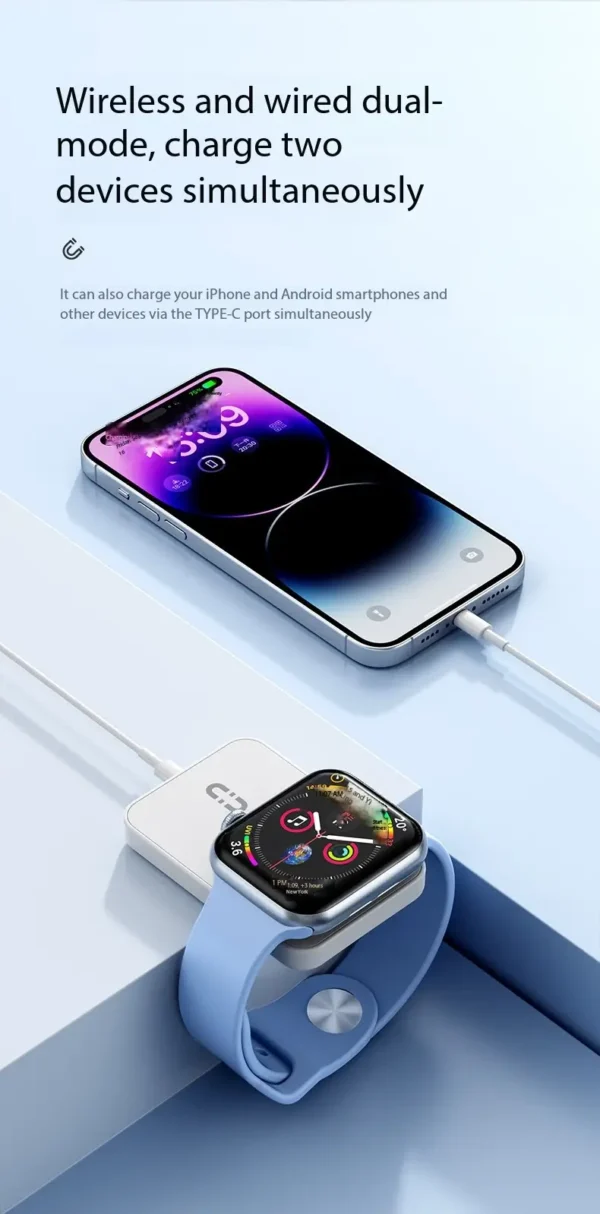 【22.5W】3-in-1 Phone/Watch/Headphone Magnetic Power bank（Free Mag Ring）