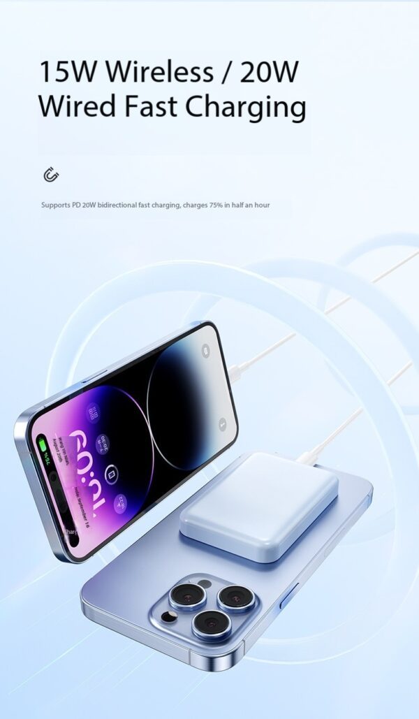 【22.5W】3-in-1 Phone/Watch/Headphone Magnetic Power bank（Free Mag Ring）