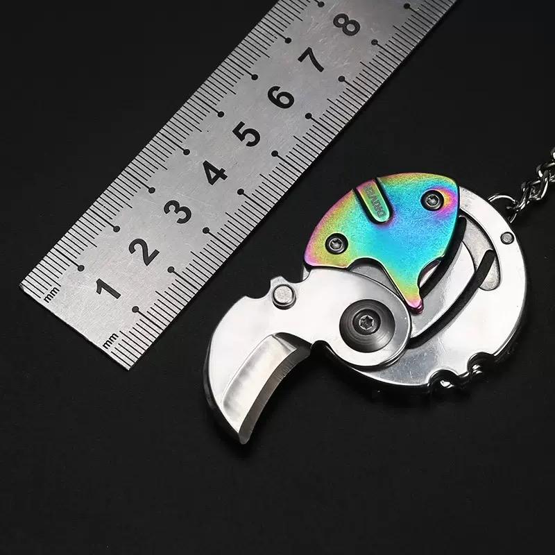 Multifunctional round folding hidden knife/screwdriver portable key hanger - Image 2