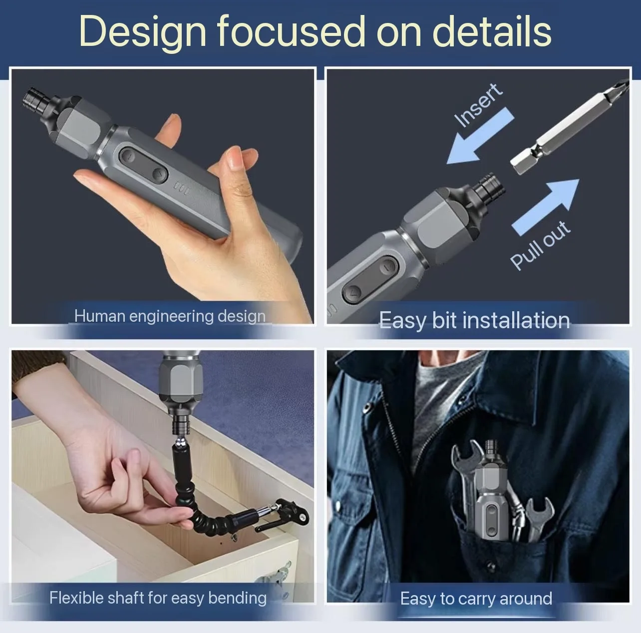 Safety is further reinforced through thermal protection design and optimized internal cooling structure, preventing overheating during long-term use. This ensures reliable performance, extended motor lifespan, and safe operation in both professional and DIY environments.