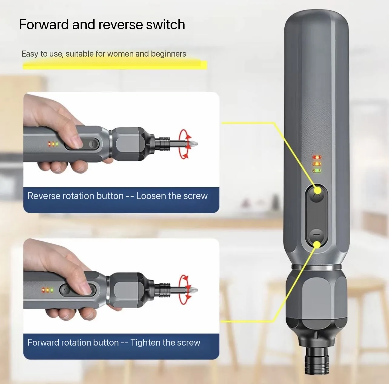 upgraded 38-in-1 Electric Screwdriver Set is engineered with a high-speed and high-torque motor system, delivering powerful and consistent performance for demanding repair tasks. The enhanced motor structure provides rapid rotational speed (RPM), enabling faster screw driving and removal, significantly improving overall working efficiency.