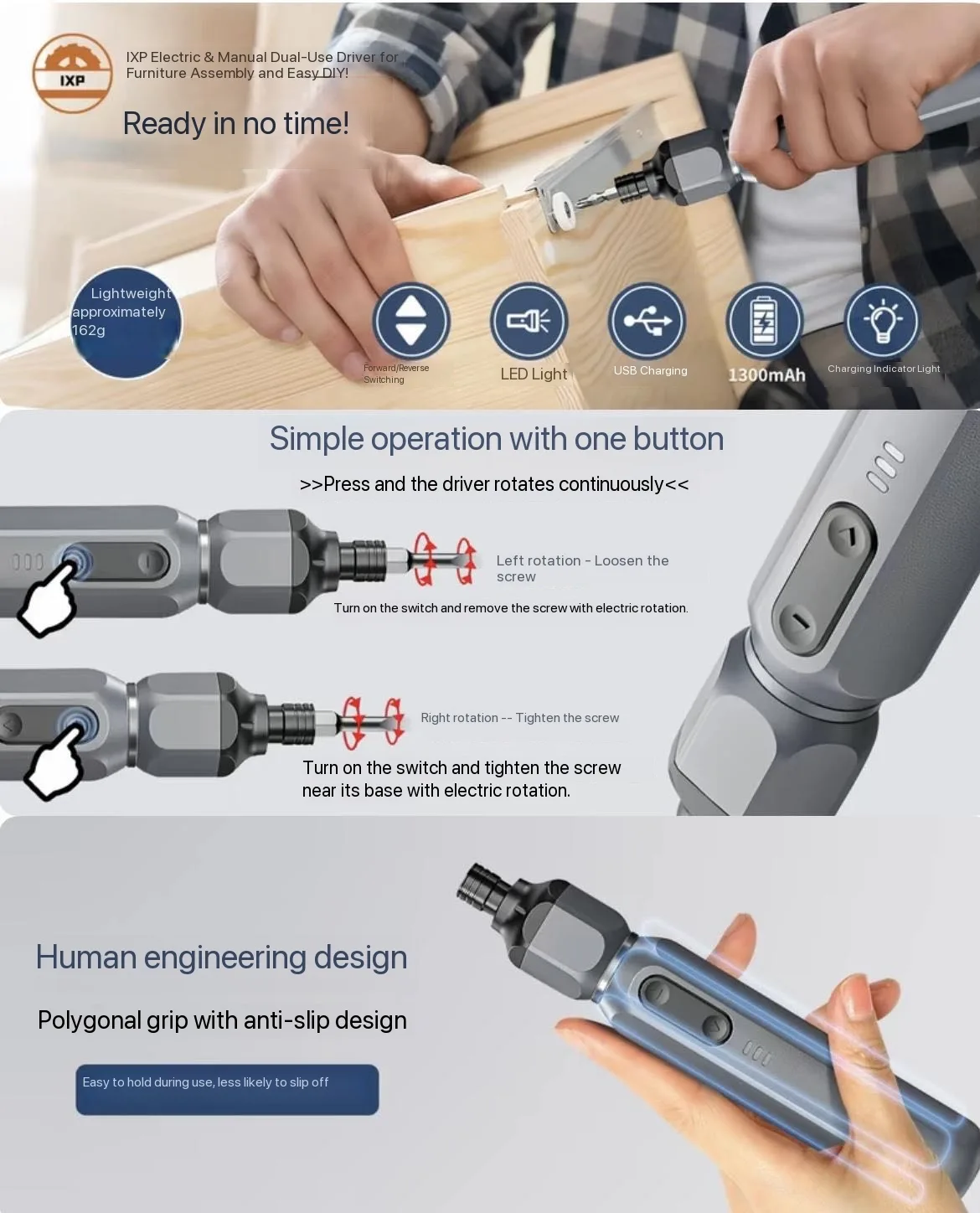 Compared to the previous model, this upgraded version delivers higher rotation speed (RPM), allowing faster screw driving and removal. The optimized motor structure ensures smooth acceleration and stable output, reducing waiting time during repetitive tasks. This improvement is especially beneficial for repair technicians who handle multiple devices daily, significantly improving workflow efficiency while maintaining precision and control.