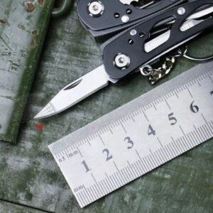 Compact folding tool keychain / Includes pliers / screwdriver / knife and other tools - Image 5
