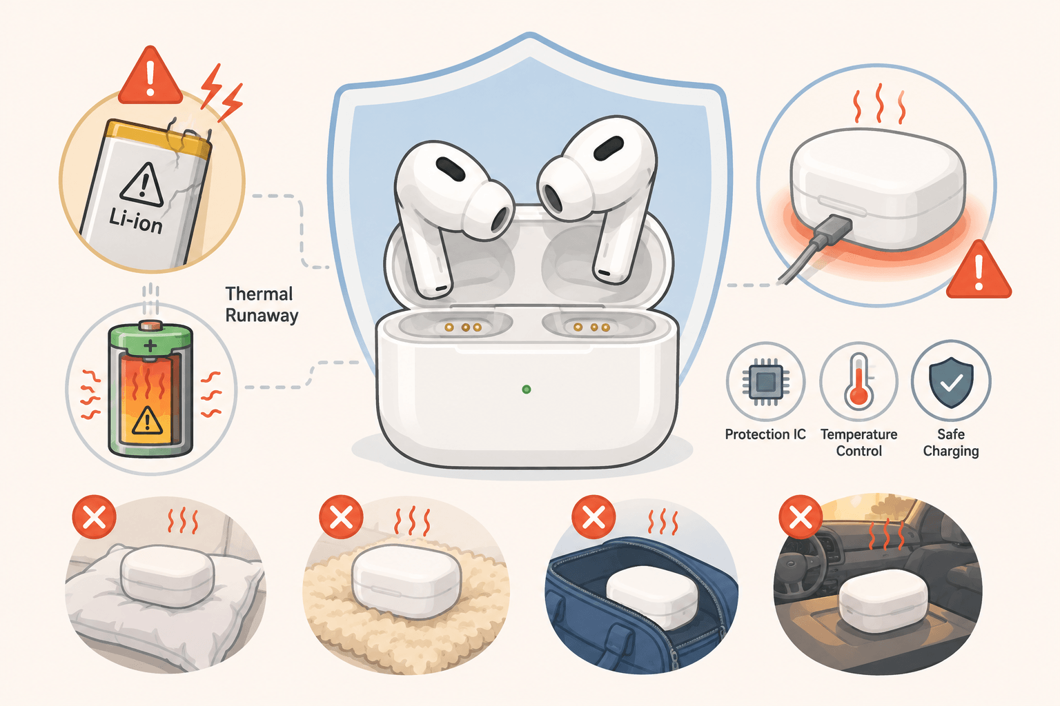 Can Wireless Earbuds Really Catch Fire or Explode? Real Cases, Recalls, Safety Risks and How to Choose a Safer Product 5 What is truly terrifying is not the earphone itself, but the earphone casing.