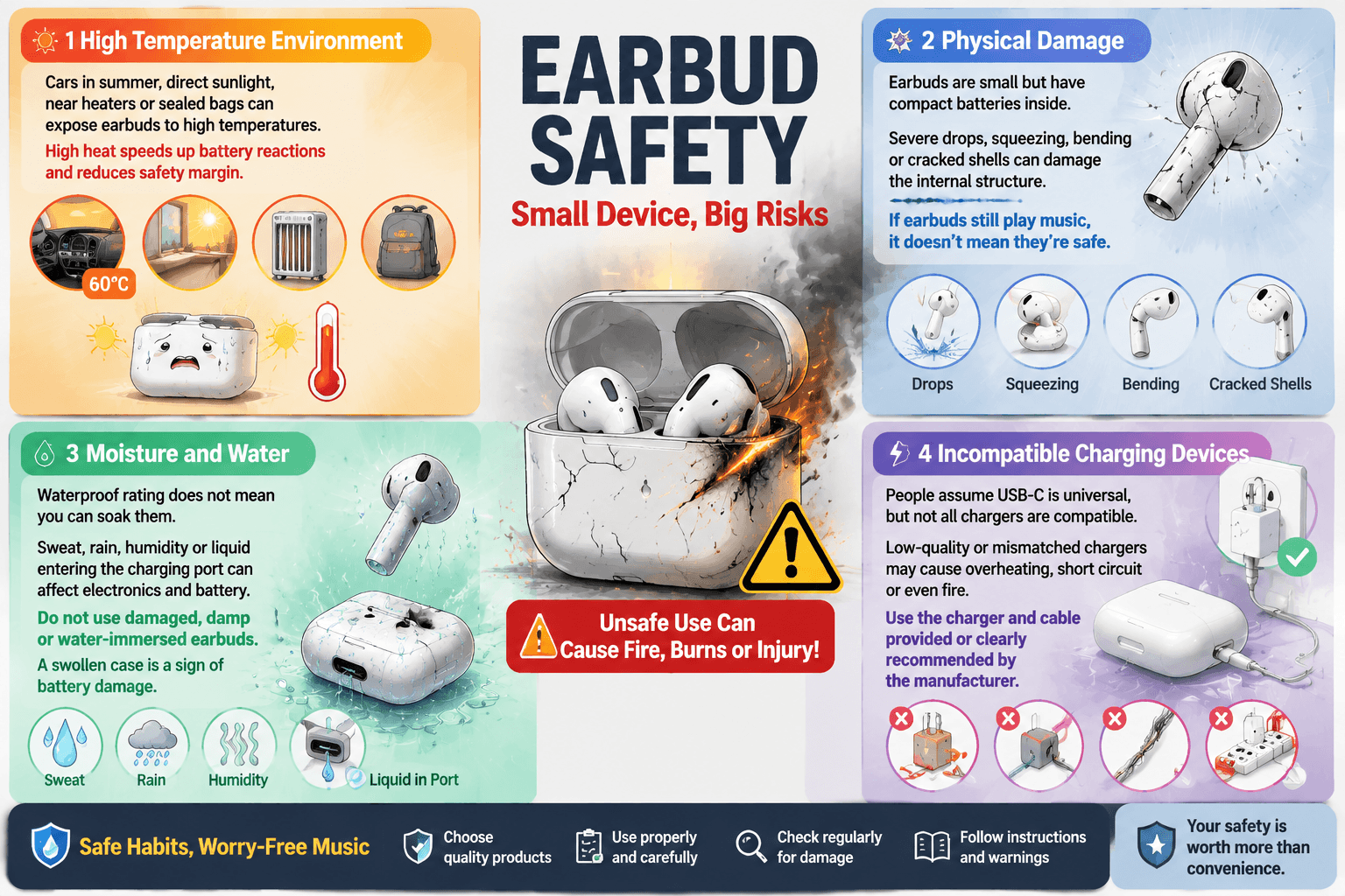 What Should You Do If Earbuds Swell, Smell Strange or Smoke?