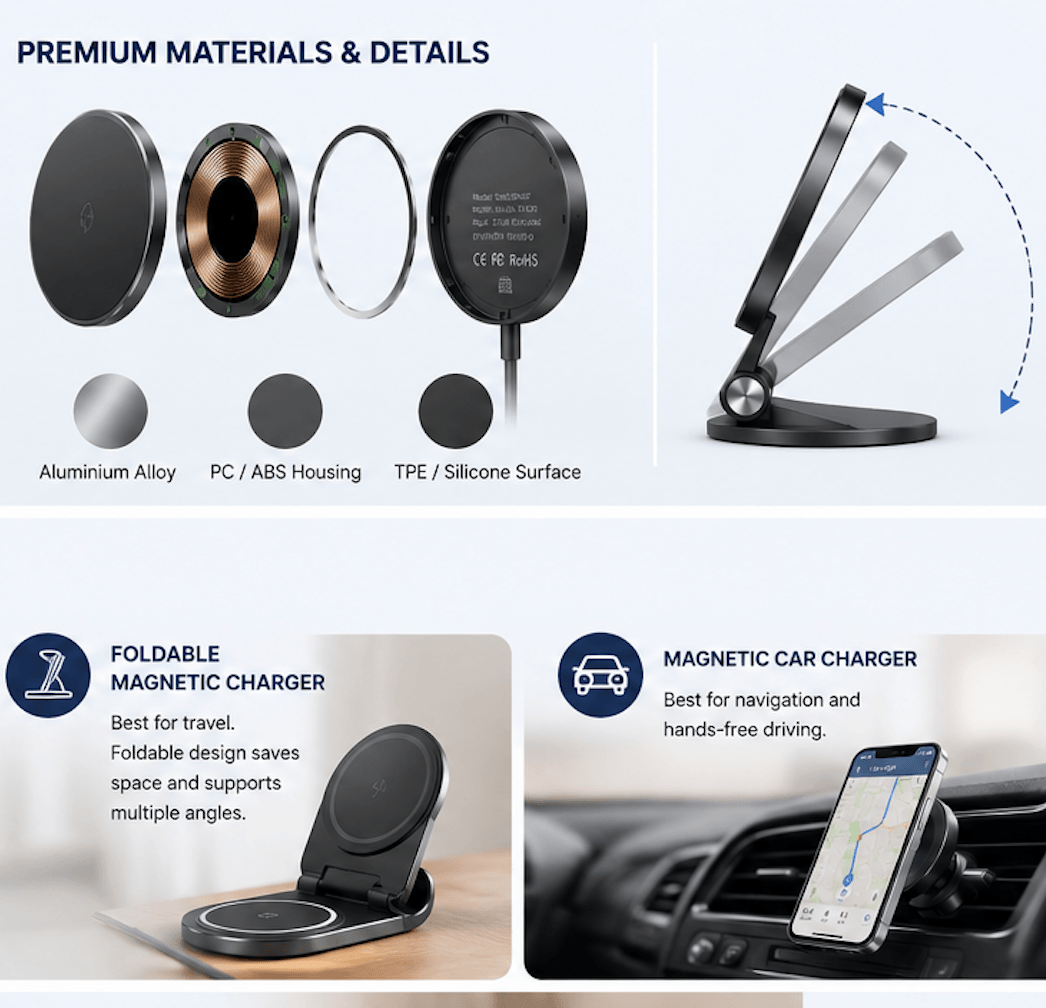 The numerous advantages of the magnetic charging device