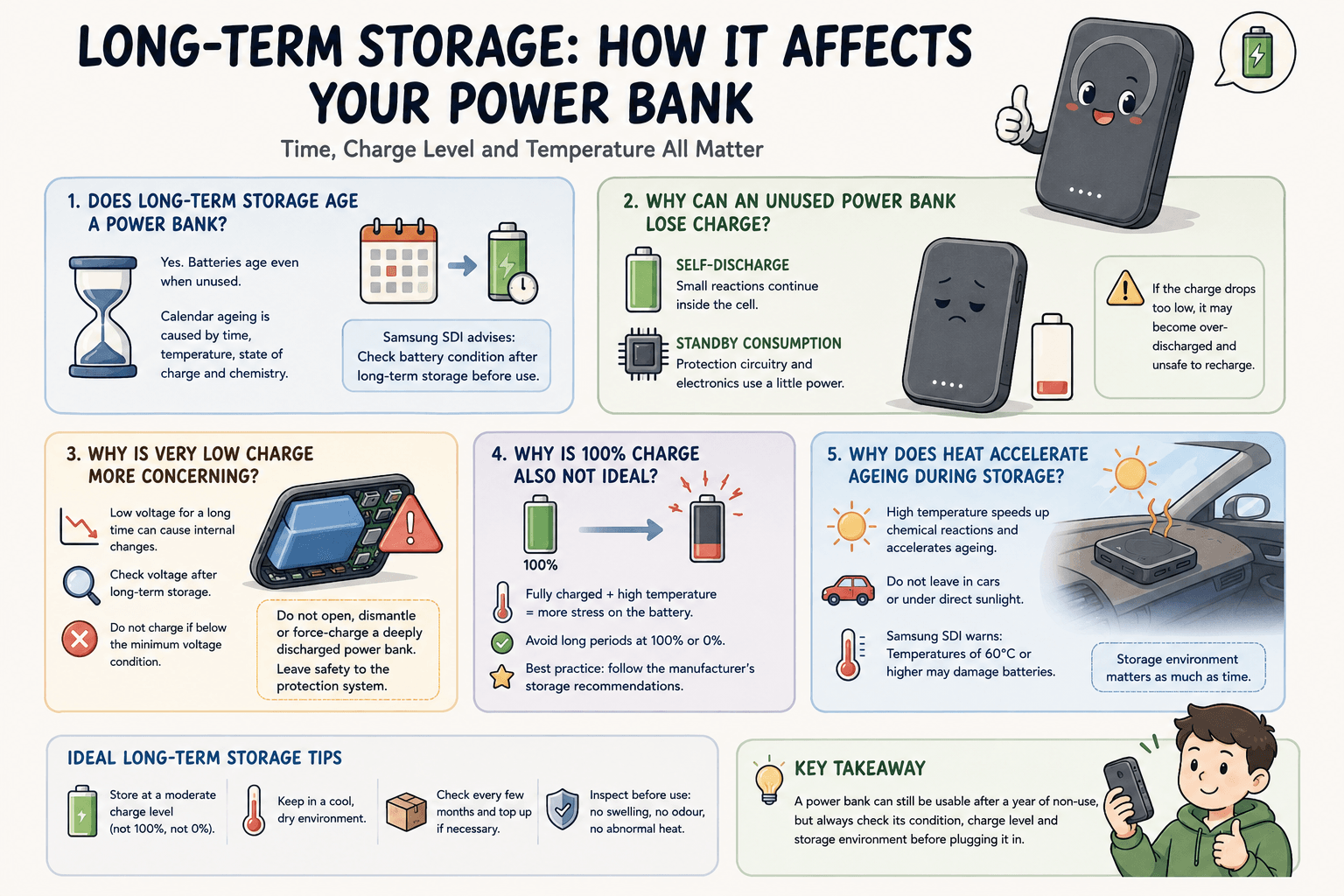 Can You Still Use a Power Bank After Leaving It Unused for a Year? A Complete Guide to Long-Term Storage, Battery Ageing and Fire Risks 3 Can a power bank be left unused with its battery constantly low?